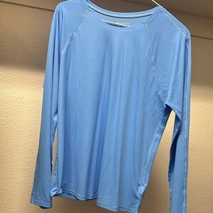 Athleta Light Blue Long Sleeve Tee
